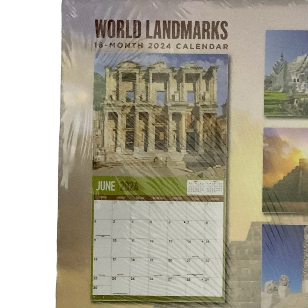 2024 World Landscapes 16 Month Full Size Wall Calendar Plan Schedule Organizing